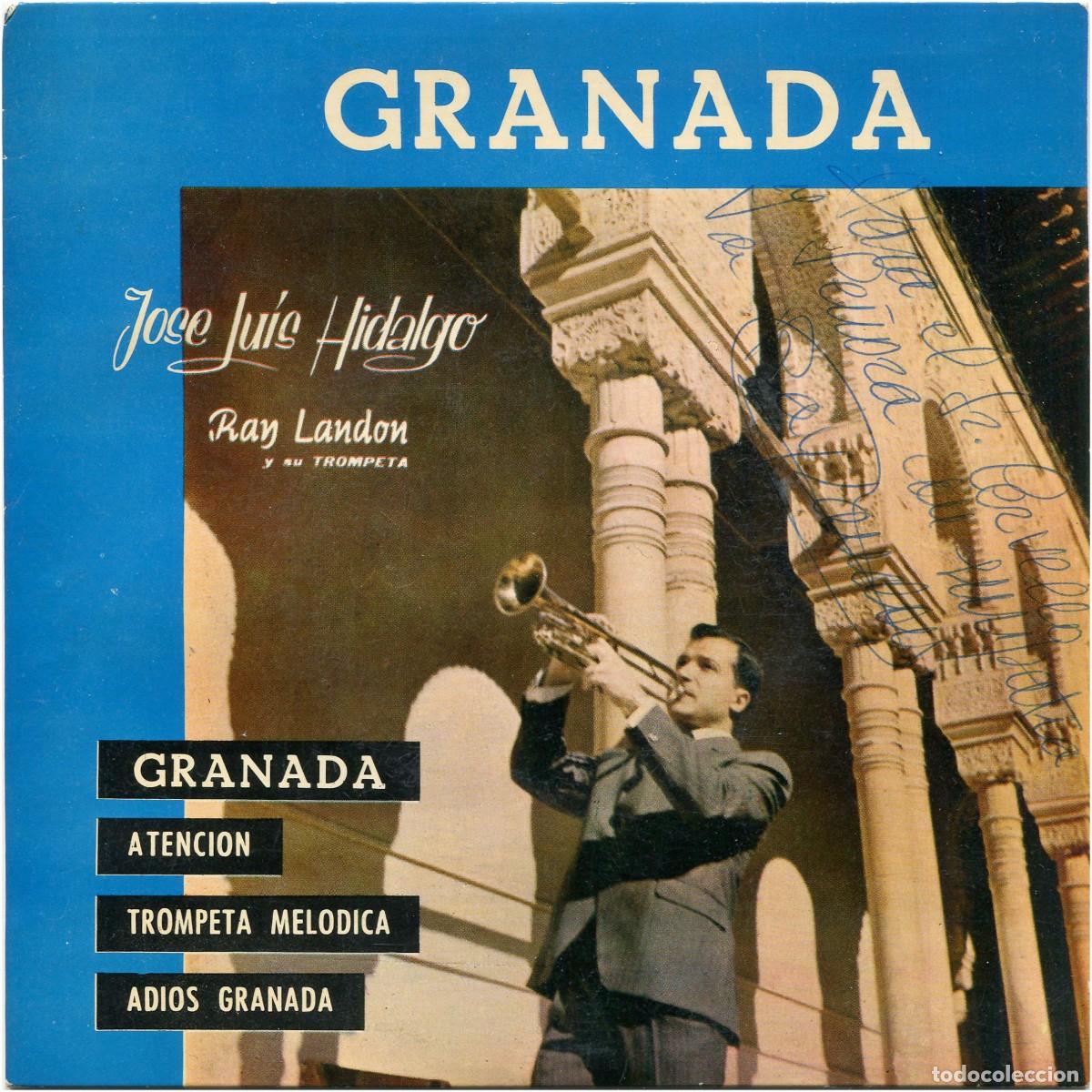 Aut&oacute;grafos Antiguos de Cantantes y M&uacute;sicos: Jose Lu&iacute;s Hidalgo (Ray Landon) - Granada- EP Spain 1970 (Re) - Edelton Hi-Fi D-E-202 - EX/VG+