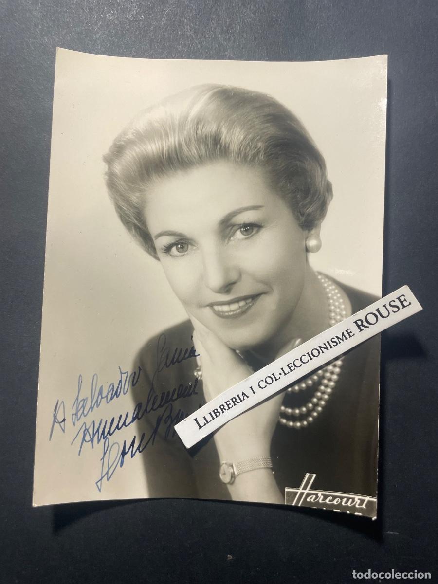 Aut&oacute;grafos Antiguos de Cantantes y M&uacute;sicos: AUTOGRAFOS - ANTIGUA FOTOGRAFIA CON DEDICATORIA AUTOGRAFA ORIGINAL A TINTA JANE RHODES , SOPRANO