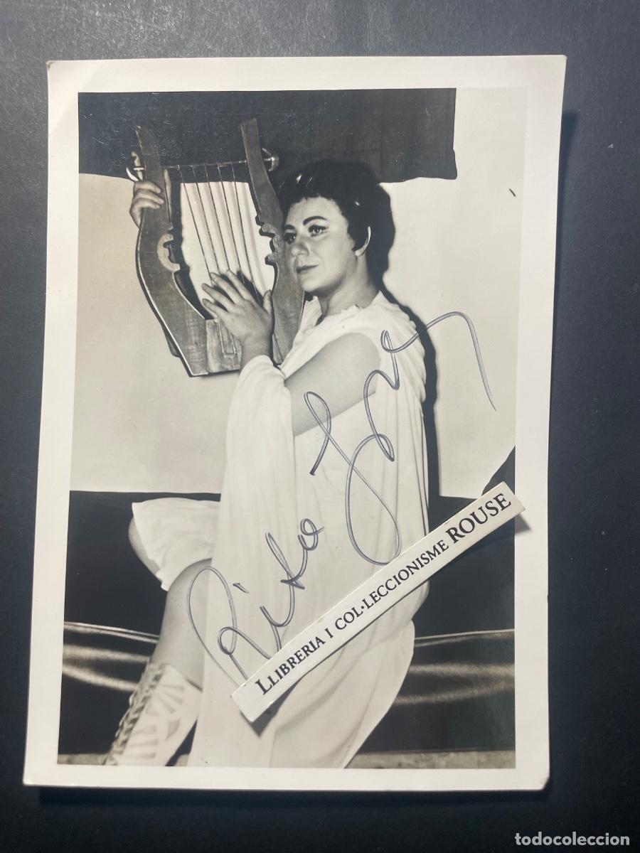 Aut&oacute;grafos Antiguos de Cantantes y M&uacute;sicos: AUTOGRAFOS - ANTIGUA FOTOGRAFIA CON AUTOGRAFO ORIGINAL A TINTA RITA GORR MEZZOSOPRANO