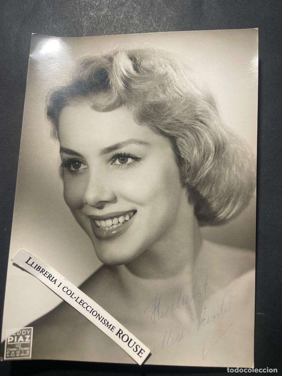 Aut&oacute;grafos Antiguos de Cantantes y M&uacute;sicos: ANTIGUA FOTOGRAFIA ARTISTA CONDEDICATORIA AUTOGRAFA ORIGINAL A TINTA , A DESCIFRAR ARTISTA