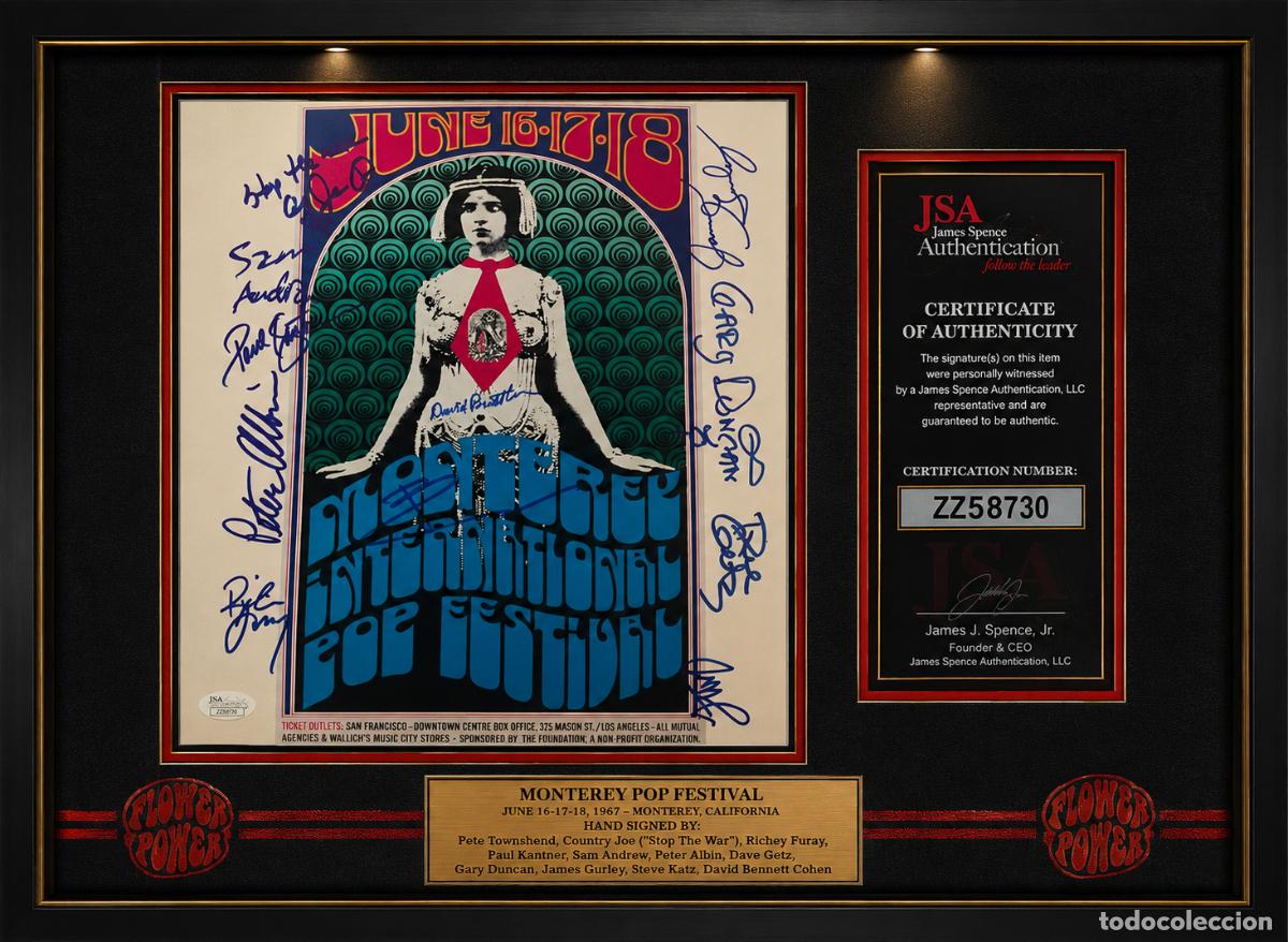Aut&oacute;grafos de M&uacute;sica: Monterey Pop Festival 1967 Reunion Poster &ndash; Signed by Legendary Festival Performers