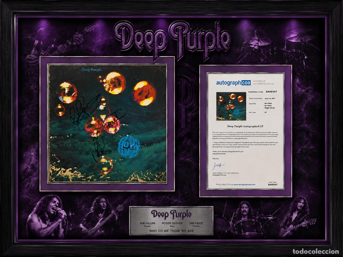 Aut&oacute;grafos de M&uacute;sica: Deep Purple &ndash; Signed &ldquo;Who Do We Think We Are&rdquo; LP Album (3 Signatures) | ACOA Authenticated