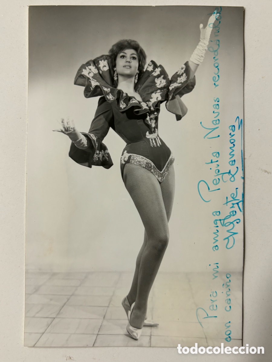 Autografi di Musica : Foto original con aut&oacute;grafo de la vedette Mayte Zamora foto Alfredo Barcelona L