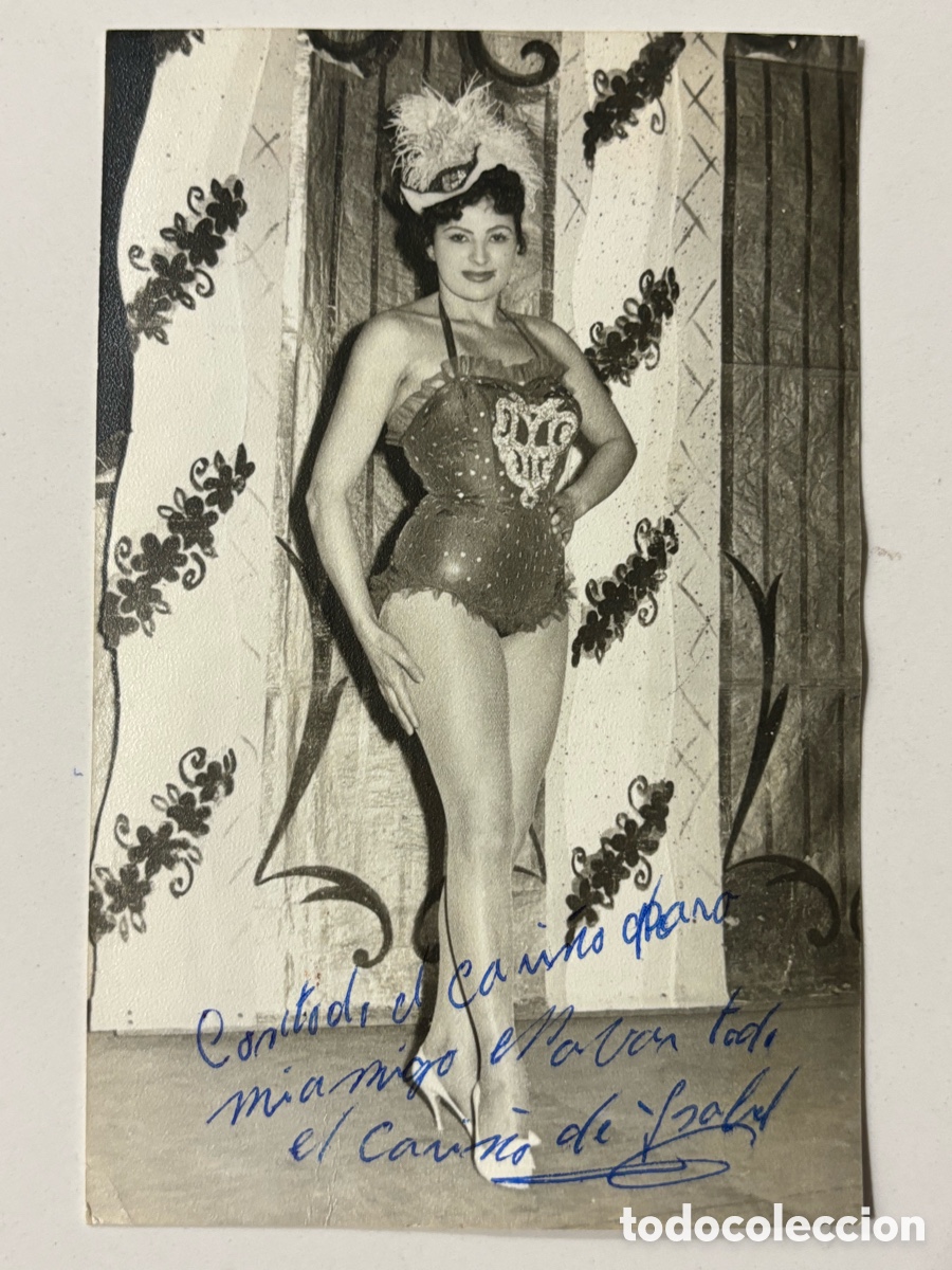 Autografi di Musica : Foto original con aut&oacute;grafo de la vedette Isabel foto Ribera Valencia L