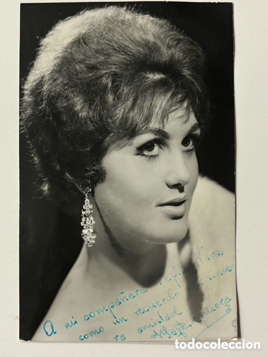 Autografi di Musica : Foto original con aut&oacute;grafo de la vedette Mayte Zamora foto Alfredo Barcelona L