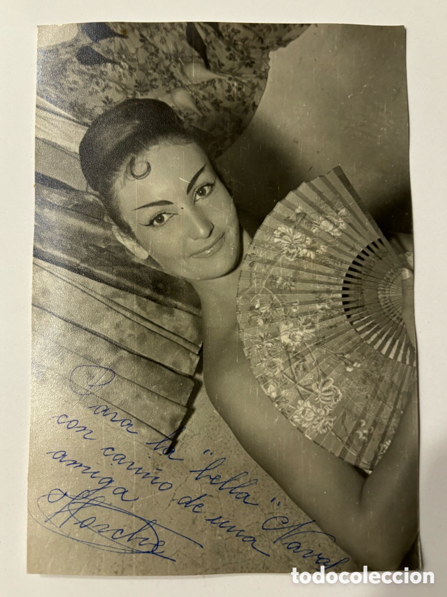 Autografi di Musica : Foto original con aut&oacute;grafo de la vedette Carmen Morche L