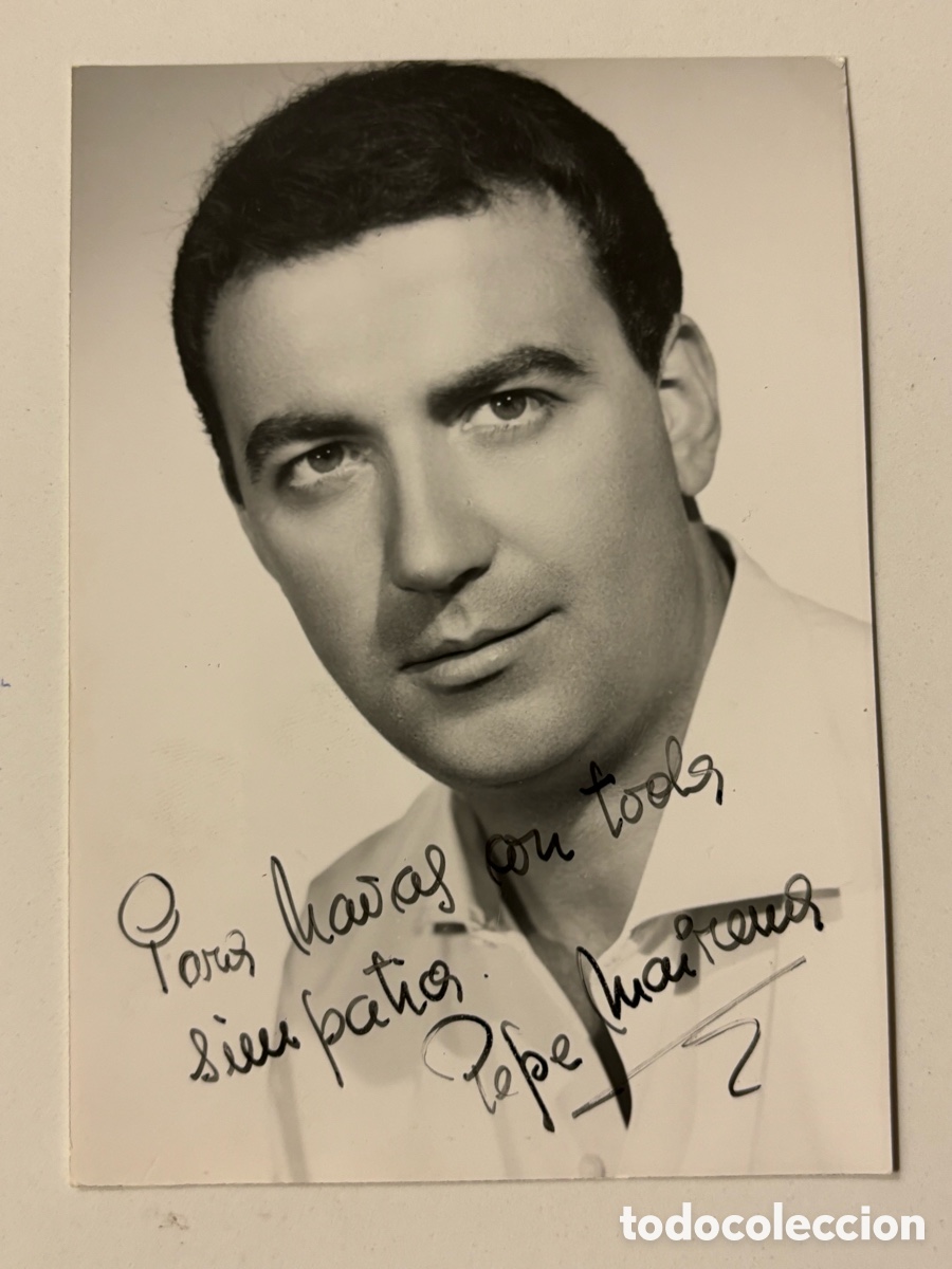 Autografi di Musica : Foto original con aut&oacute;grafo de Pepe Mairena foto Alfredo barcelona L