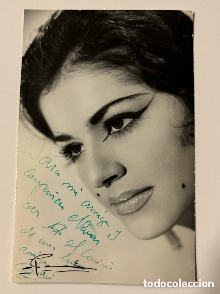 Autografi di Musica : Foto original con aut&oacute;grafo de la vedette Mari Francia foto Alfredo Barcelona L