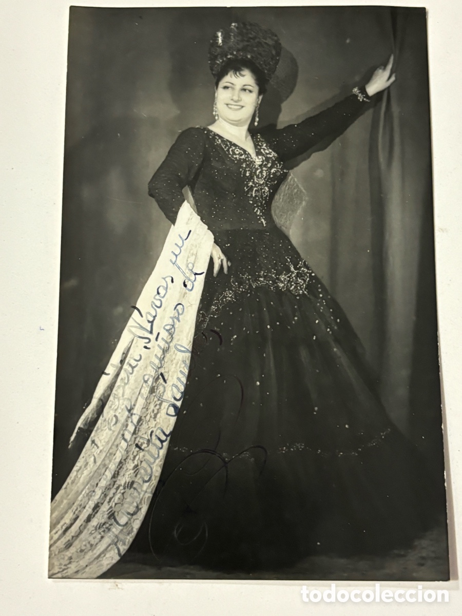 Autografi di Musica : Foto original con aut&oacute;grafo de Margarita S&aacute;nchez L