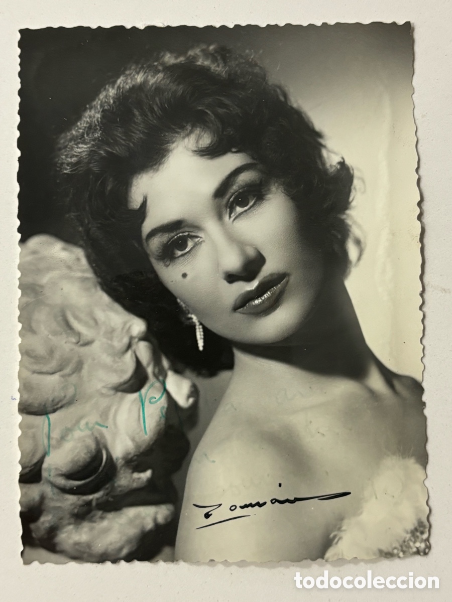 Autografi di Musica : Foto original con aut&oacute;grafo de la vedette Josette foto Rom&aacute;n barcelona L