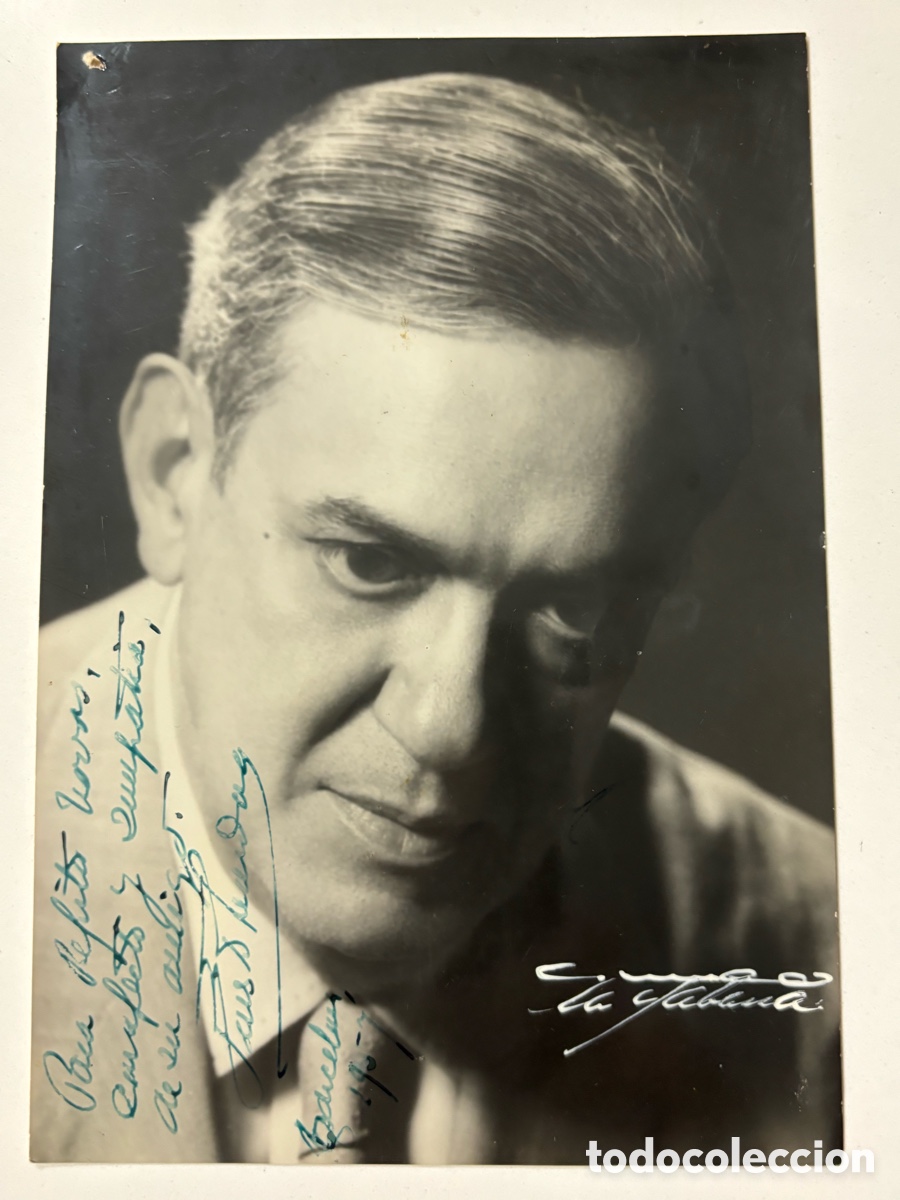 Autographes de Musique : Foto original con aut&oacute;grafo de Ernesto Lecuona compositor pianista y cantante cubano L