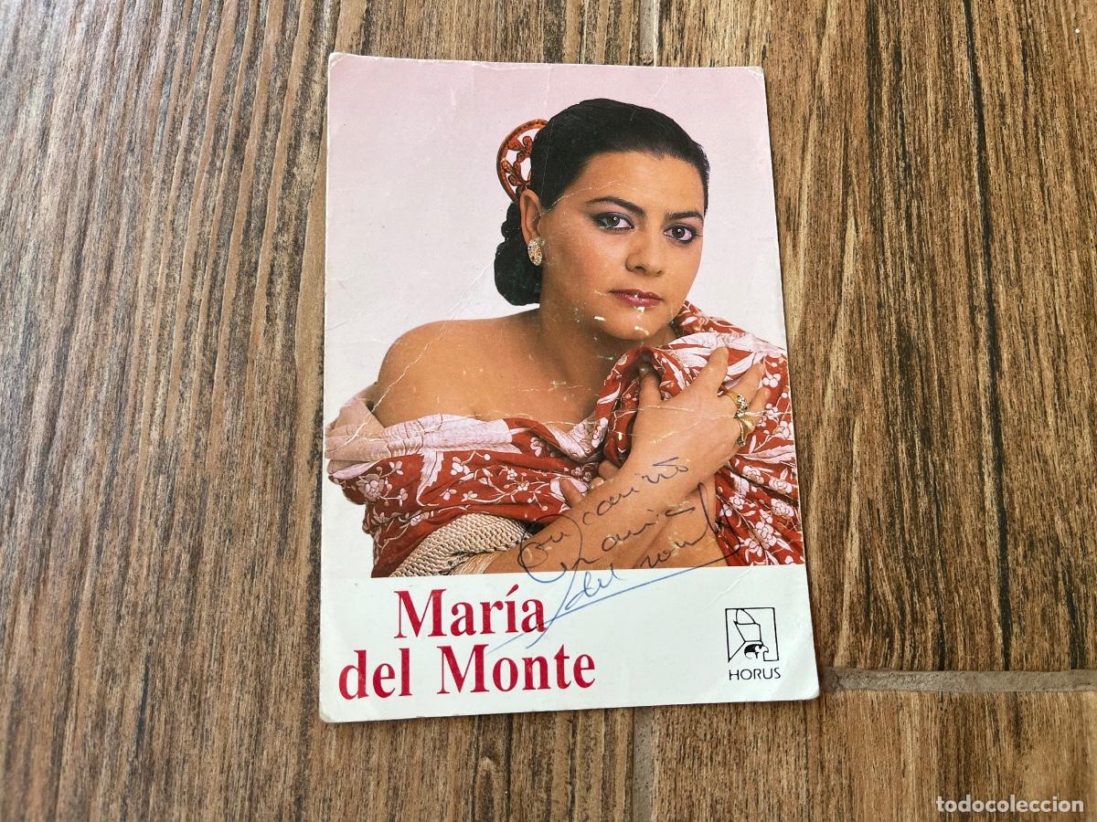 Autografi di Musica : FOTO POSTAL PROMOCIONAL HORUS CON AUTOGRAFO DE MARIA DEL MONTE