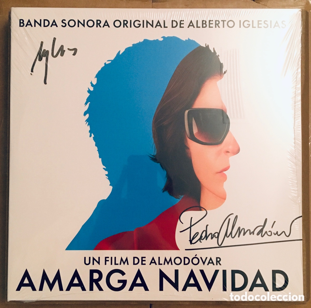 Music Autographs: PEDRO ALMOD&Oacute;VAR ALBERTO IGLESIAS AMAIA VINILO AMARGA NAVIDAD NUEVO FIRMADO