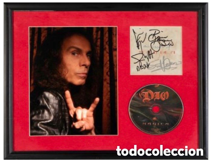 Aut&oacute;grafos antiguos de cantantes y m&uacute;sicos: Dio-Firmado Cd &ldquo;Magica&rdquo; en el a&ntilde;o 2000