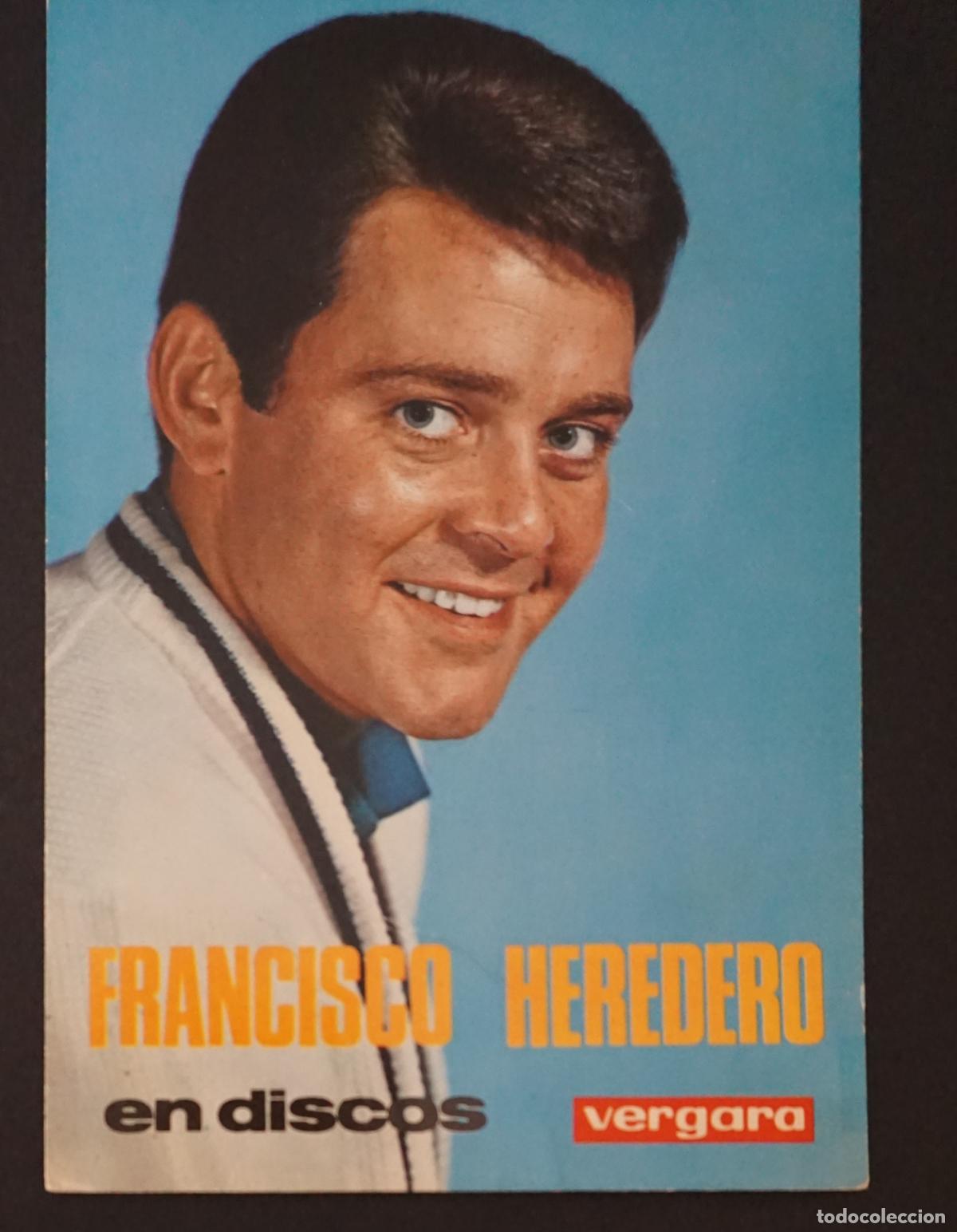 Aut&oacute;grafos antiguos de cantantes y m&uacute;sicos: Foto postal de FRANCISCO HERRERO con aut&oacute;grafo en el reverso, ver fotografias