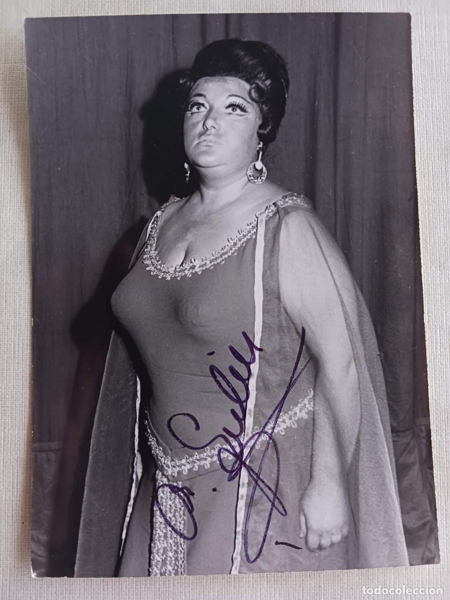 Aut&oacute;grafos antiguos de cantantes y m&uacute;sicos: FOTO CON AUT&Oacute;GRAFO DE LA SOPRANO &Aacute;NGELES GUL&Iacute;N