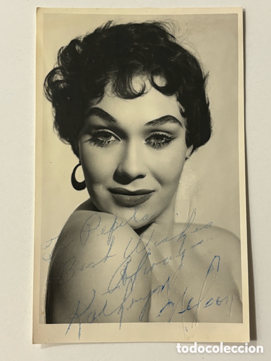 Aut&oacute;grafos antiguos de cantantes y m&uacute;sicos: Foto original con aut&oacute;grafo de la vedette Katerin Nelson foto Fidias Barcelona L