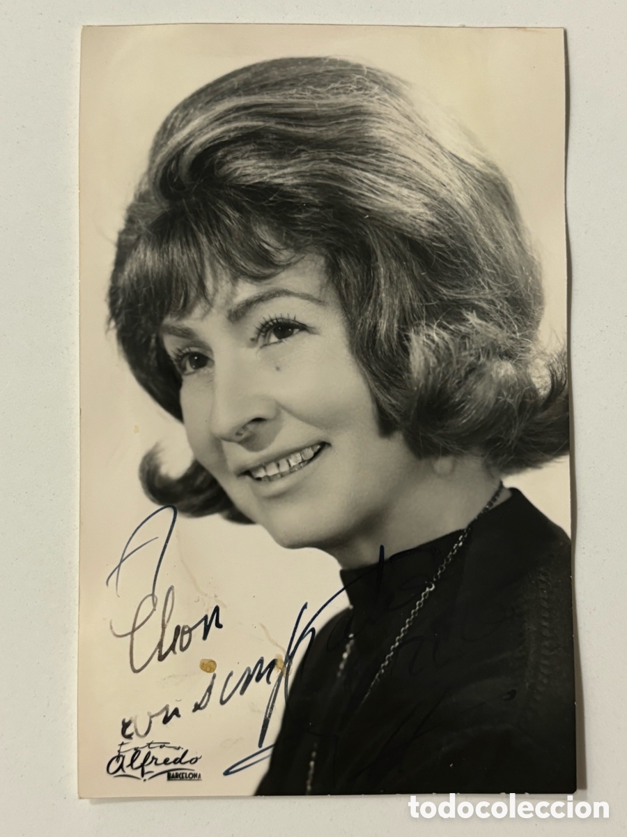 Aut&oacute;grafos antiguos de cantantes y m&uacute;sicos: Foto original con aut&oacute;grafo de la vedette Bella Dorita foto Alfredo Barcelona L