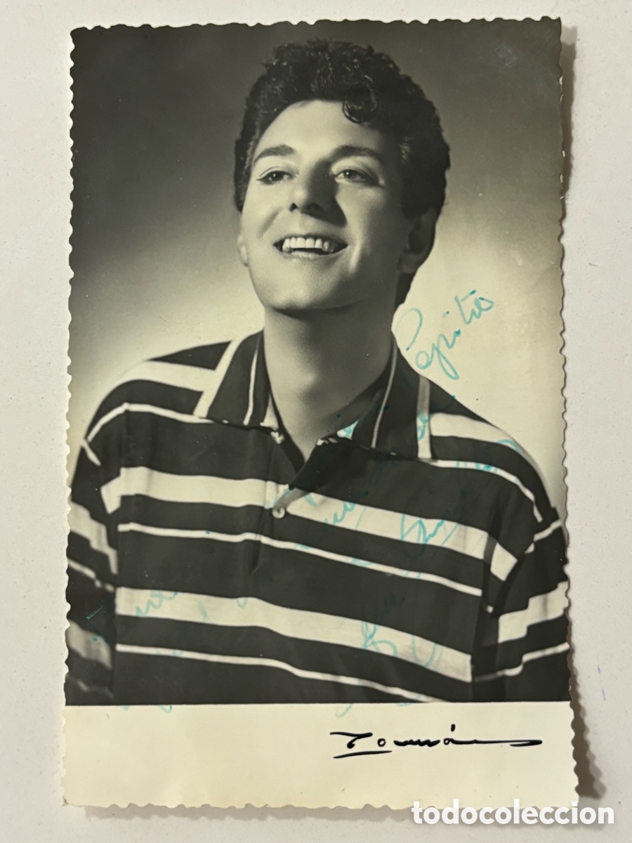 Aut&oacute;grafos antiguos de cantantes y m&uacute;sicos: Foto original con aut&oacute;grafo del artista de variedades Escamillo L