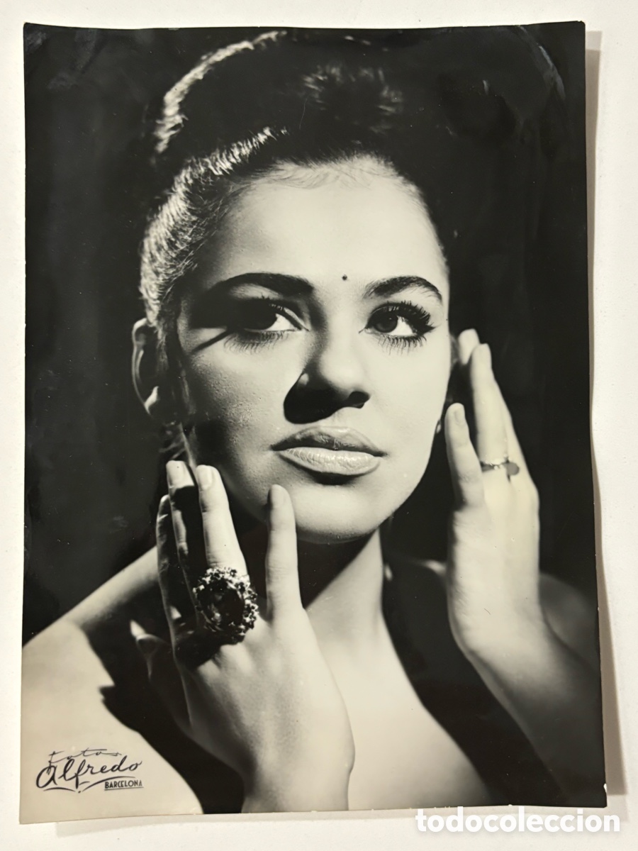 Aut&oacute;grafos antiguos de cantantes y m&uacute;sicos: Foto original con aut&oacute;grafo de la vedette Mary Francia foto Alfredo Barcelona L