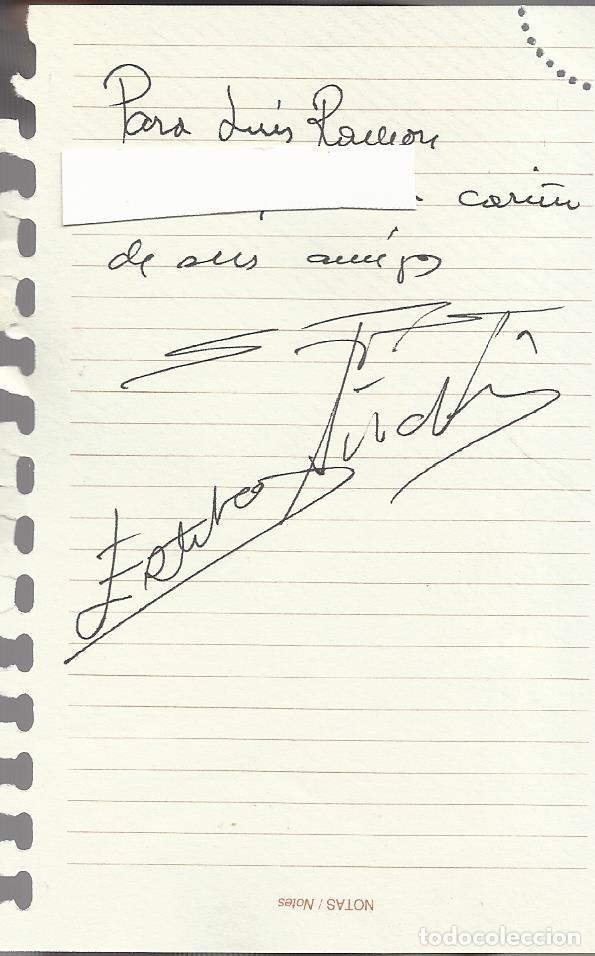 Aut&oacute;grafos antiguos de cantantes y m&uacute;sicos: Sergio y Estibaliz. Hoja papel firmada y dedicada. Cantantes. 12x7,5 cm. 1995. D&uacute;o musical.