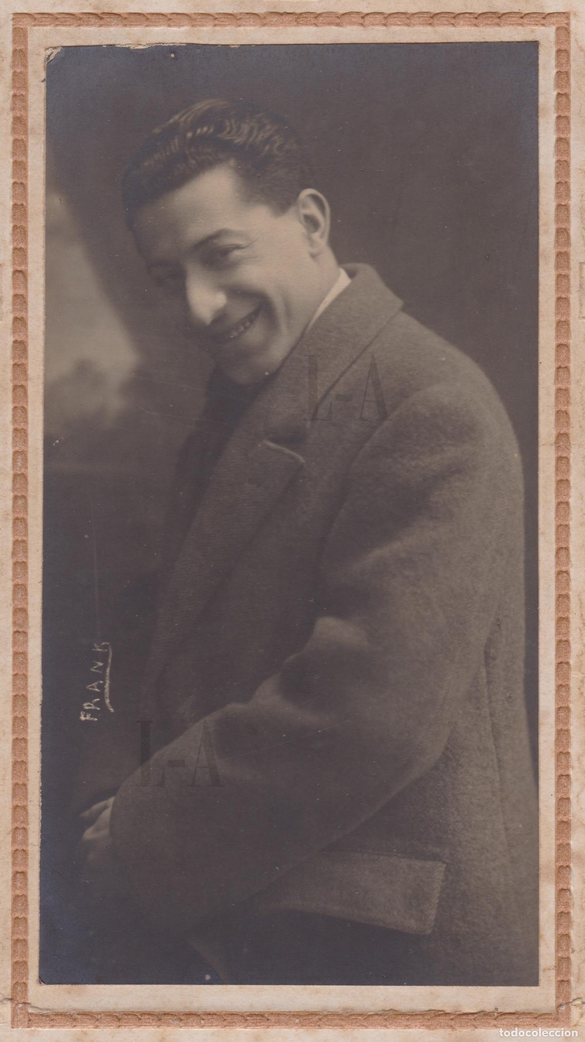 Aut&oacute;grafos antiguos de cantantes y m&uacute;sicos: Zarzuela. Fotograf&iacute;a del tenor c&oacute;mico y director de compa&ntilde;&iacute;as Eduardo Marc&eacute;n. Aut&oacute;grafo de 1919