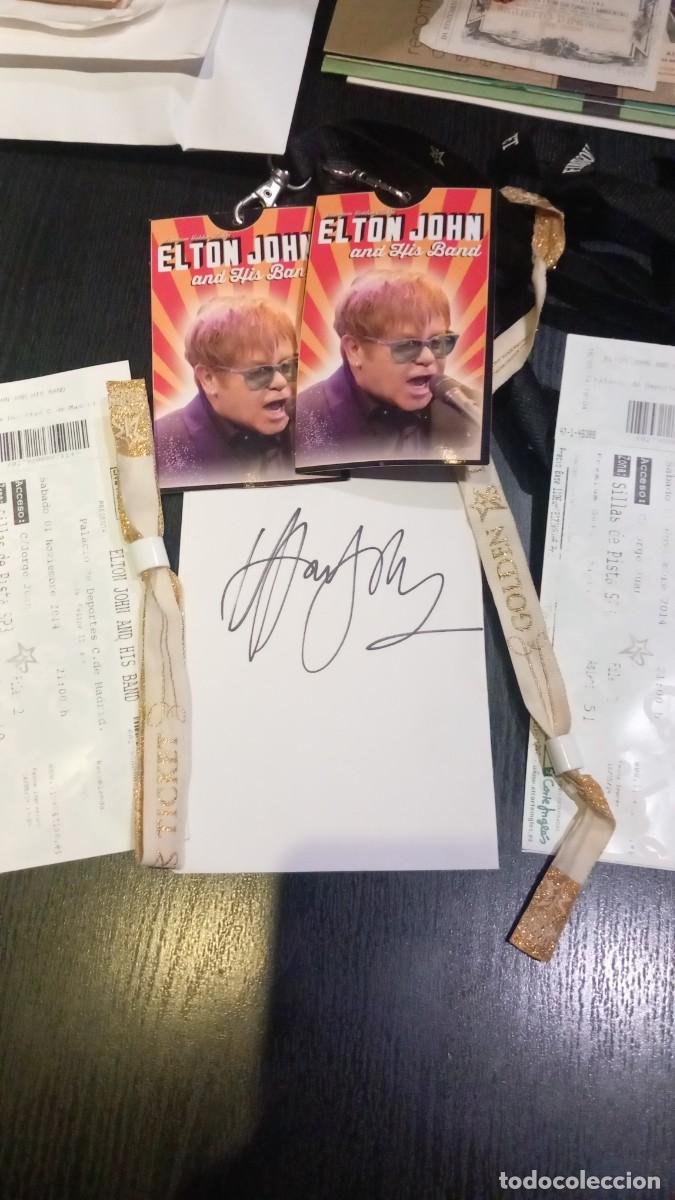 Aut&oacute;grafos antiguos de cantantes y m&uacute;sicos: AUT&Oacute;GRAFO DE ELTON JOHN