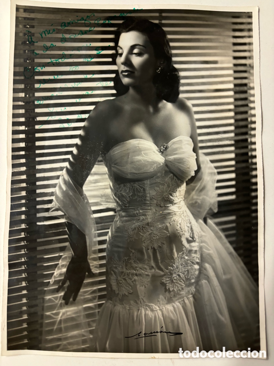 Autogramme von Musikern: Foto original con aut&oacute;grafo de vedette foto Rom&aacute;n Barcelona