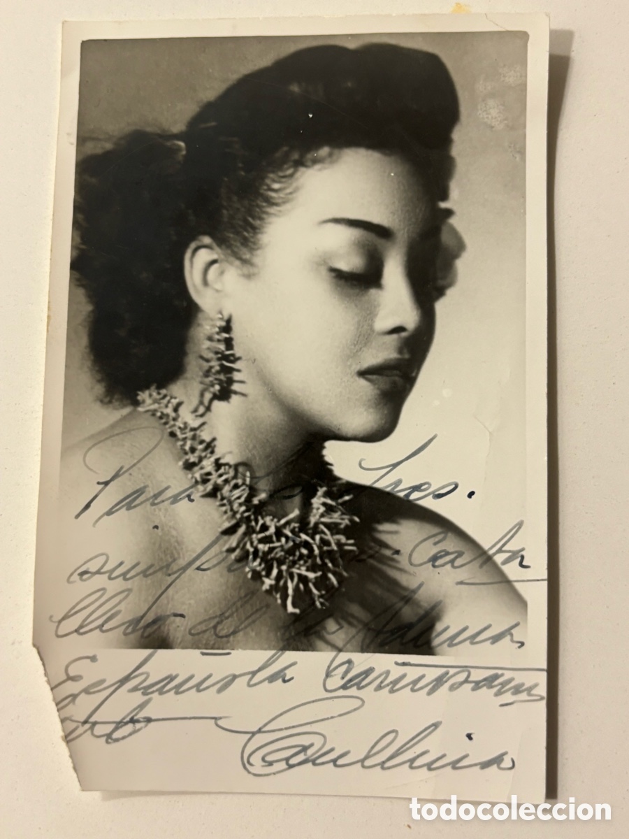 Autogramme von Musikern: Foto original con aut&oacute;grafo de vedette