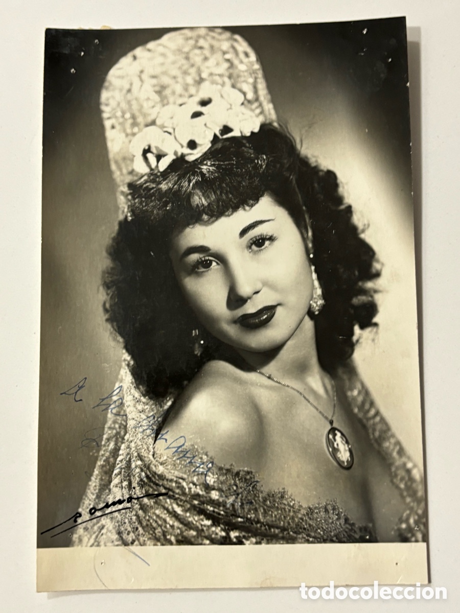 Autogramme von Musikern: Foto original con aut&oacute;grafo de vedette foto Rom&aacute;n Barcelona