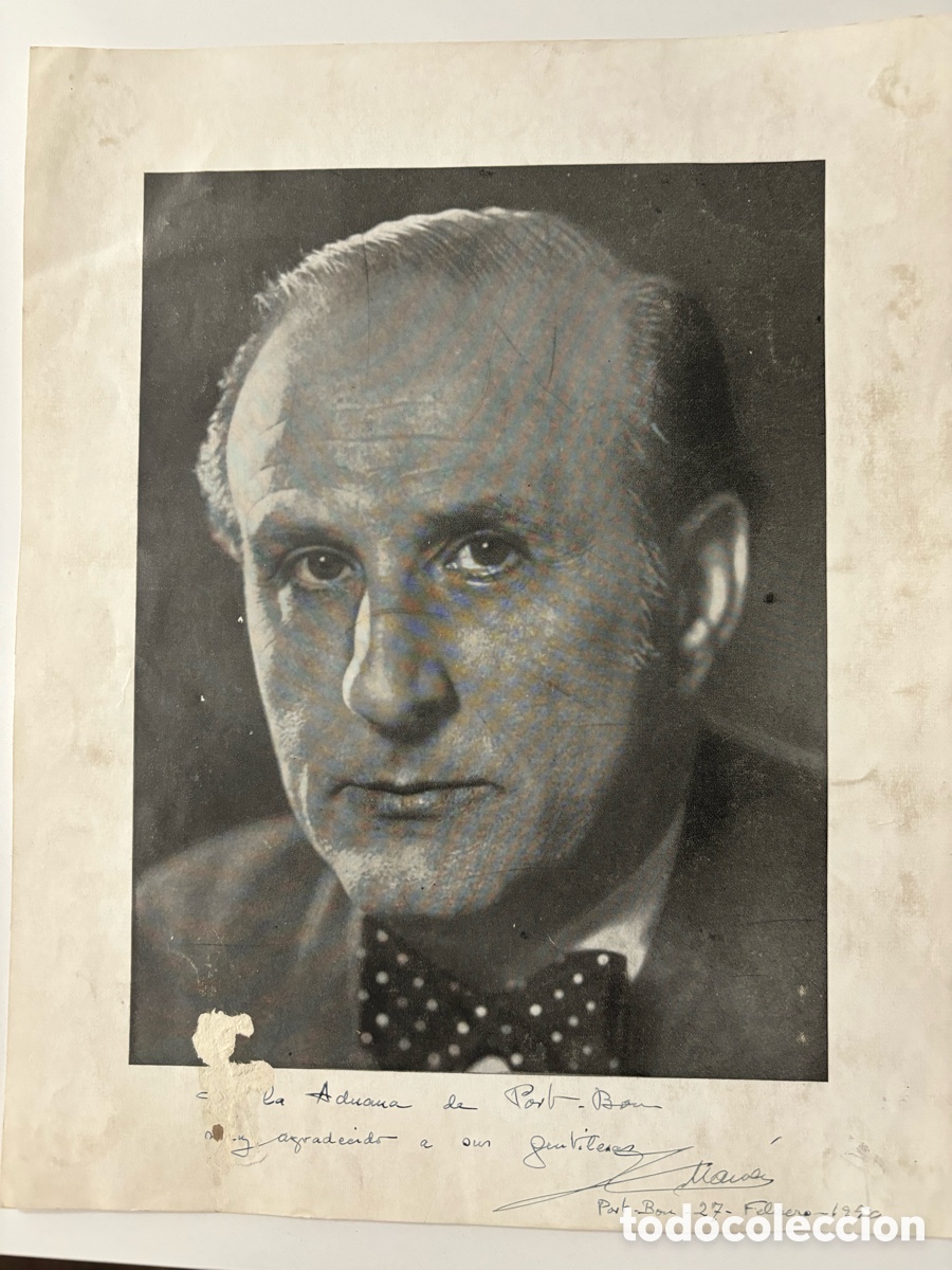 Music Autographs: Tarjeta gran tama&ntilde;o del violinista y compositor catal&aacute;n Joan Manen i planas