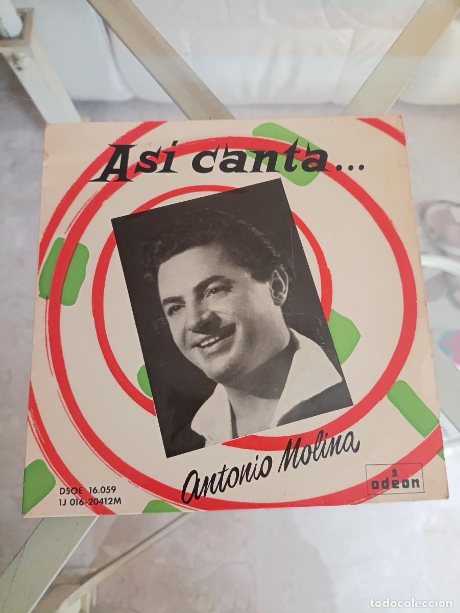 Autographes de Musique : ANTONIO MOLINA SINGLE AS&Iacute; CANTA AUTOGRAFO FIRMADO