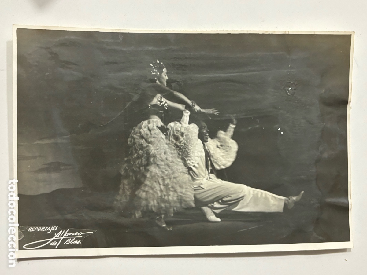 Aut&oacute;grafos antiguos de cantantes y m&uacute;sicos: Foto original con aut&oacute;grafo del bailar&iacute;n caribe&ntilde;o Juansito foto Alfonso Barcelona