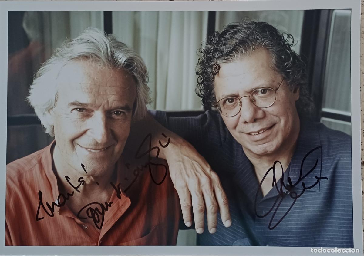Aut&oacute;grafos antiguos de cantantes y m&uacute;sicos: FOTOGRAFIA CON AUT&Oacute;GRAFOS ORIGINALES DE LOS MUSICOS DE JAZZ, JOHN McLAUGHLIN Y CHICK COREA- A&Ntilde;O 2008