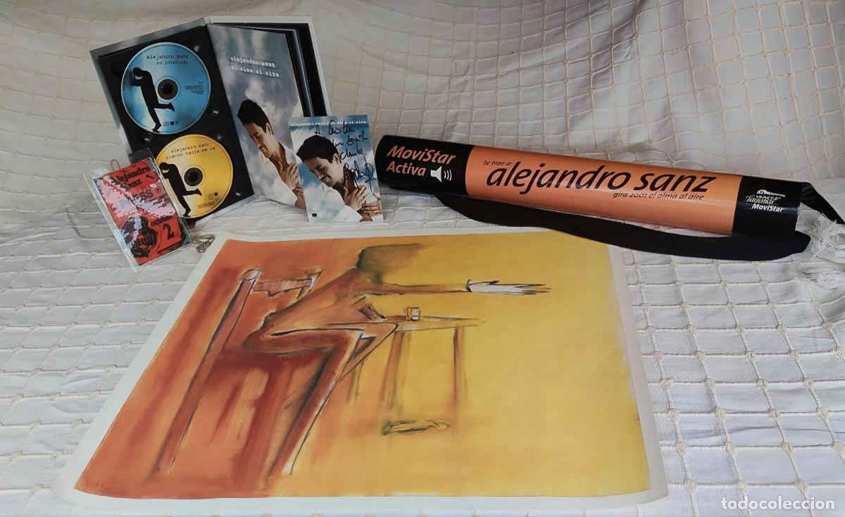 Aut&oacute;grafos antiguos de cantantes y m&uacute;sicos: Litograf&iacute;a dise&ntilde;ada por Alejandro Sanz: Camar&oacute;n de la Isla. Colecci&oacute;n de art&iacute;culos promocionales