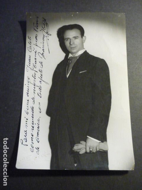 Aut&oacute;grafos antiguos de cantantes y m&uacute;sicos: MARIANO IBARS TENOR CANTANTE ANTIGUA FOTOGRAFIA CON DEDICATORIA AUTOGRAFA 12 X 18 CM