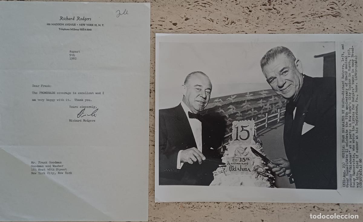 Autographes de Musique : CARTA AUTOGRAFIADA DEL GRAN COMPOSITOR Y PIANISTA NORTEAMERICANO, RICHARD RODGERS ( A&Ntilde;O 1962 )