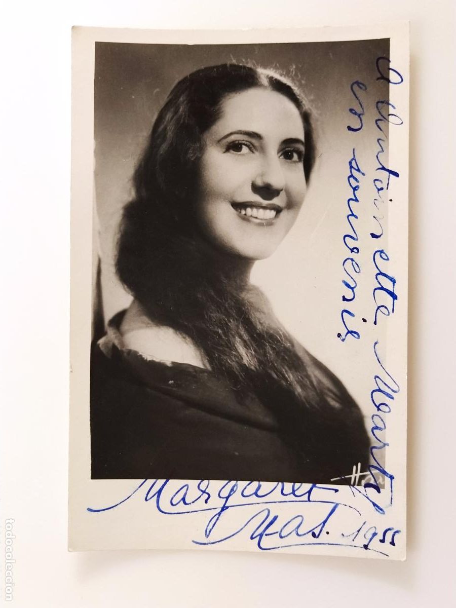 Autographes de Musique : MARGARET MAS - AUTOGRAFO - (116.945)