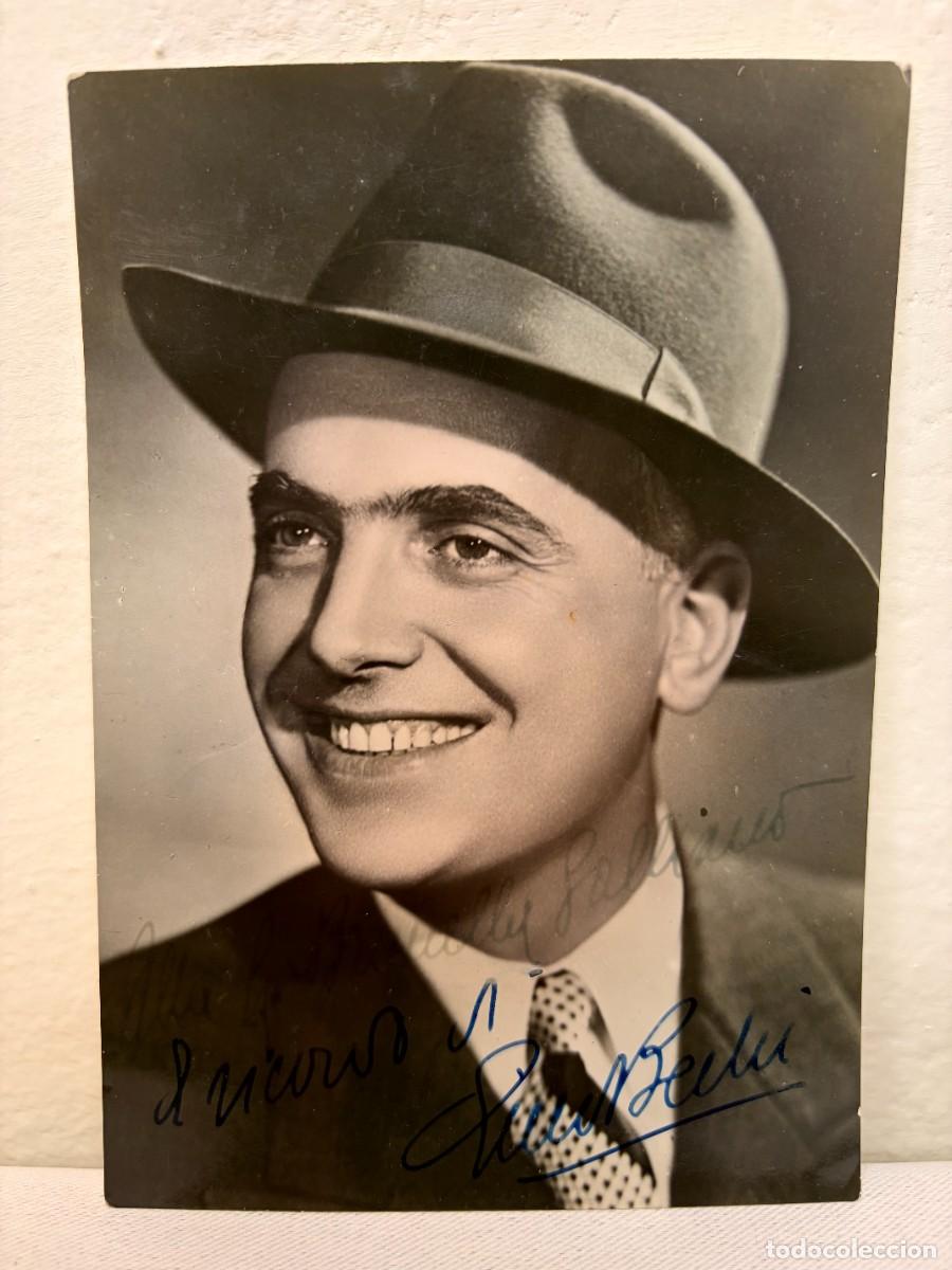 Aut&oacute;grafos antiguos de cantantes y m&uacute;sicos: Gino Bechi &ndash; Foto Autografiada La Voce del Padrone
