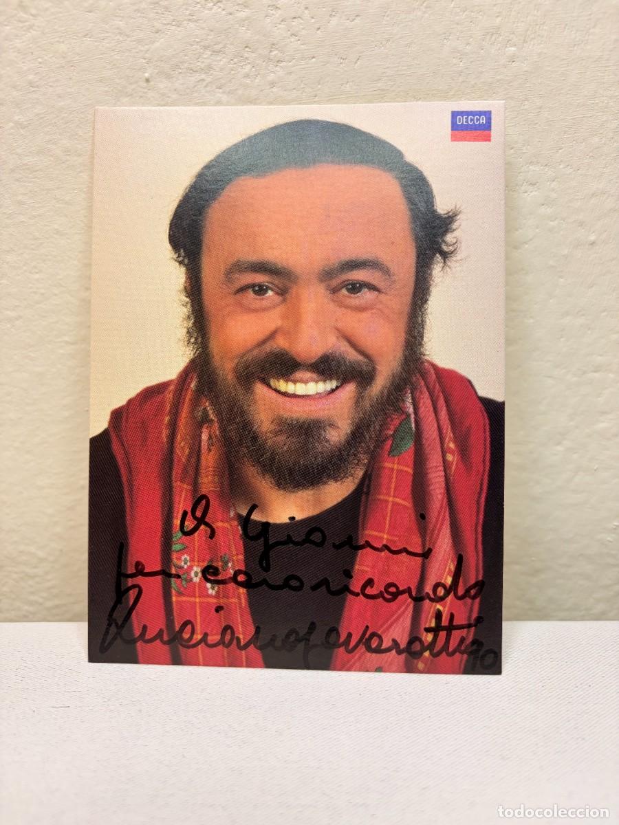 Aut&oacute;grafos de M&uacute;sica: Luciano Pavarotti Aut&oacute;grafo Decca 1989