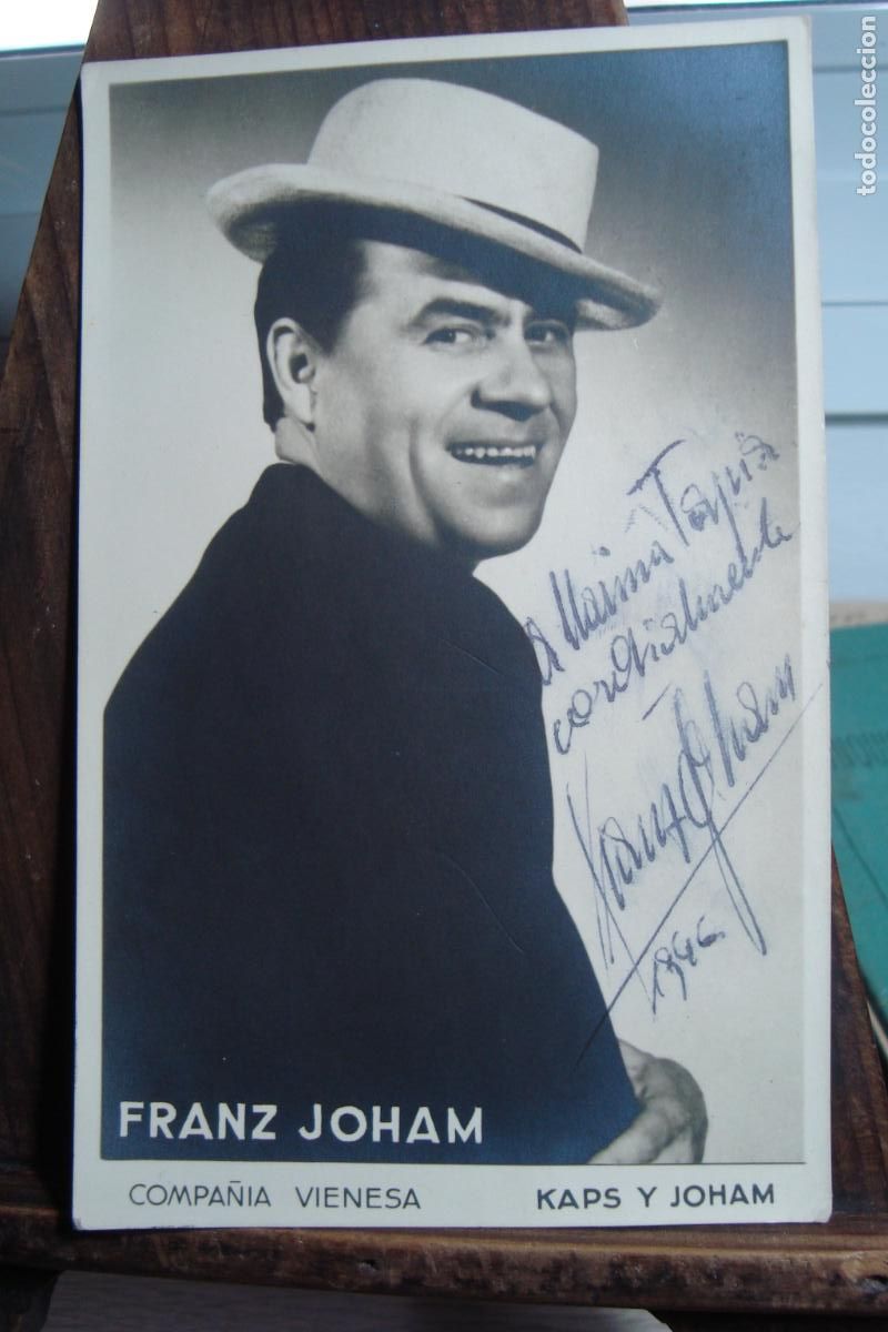 Aut&oacute;grafos de M&uacute;sica: ANTIGUA FOTOGRAFIA FRANZ JOHAM. VIENA. KAPS & JOHAM. DEDICADA Y FIRMADA. SIGNED