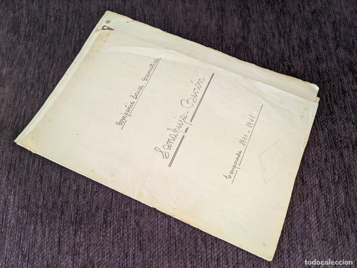 Aut&oacute;grafos antiguos de cantantes y m&uacute;sicos: Compa&ntilde;ia Musical L&iacute;rica Dramatica Sanahuja - Buron 1940 Sabadell