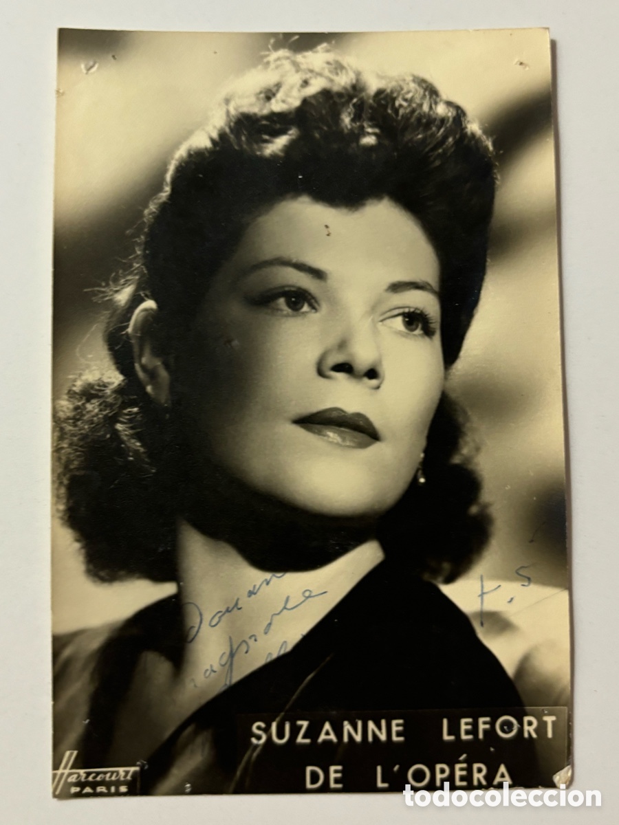 Music Autographs: Foto original de cantante de &oacute;pera Suzanne lefort mezzosoprano