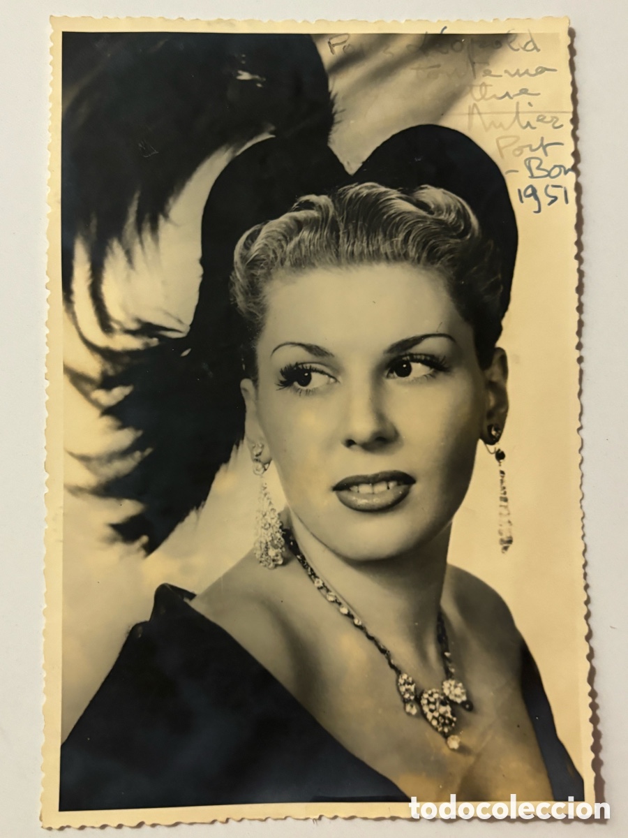Music Autographs: Foto original con aut&oacute;grafo de vedette