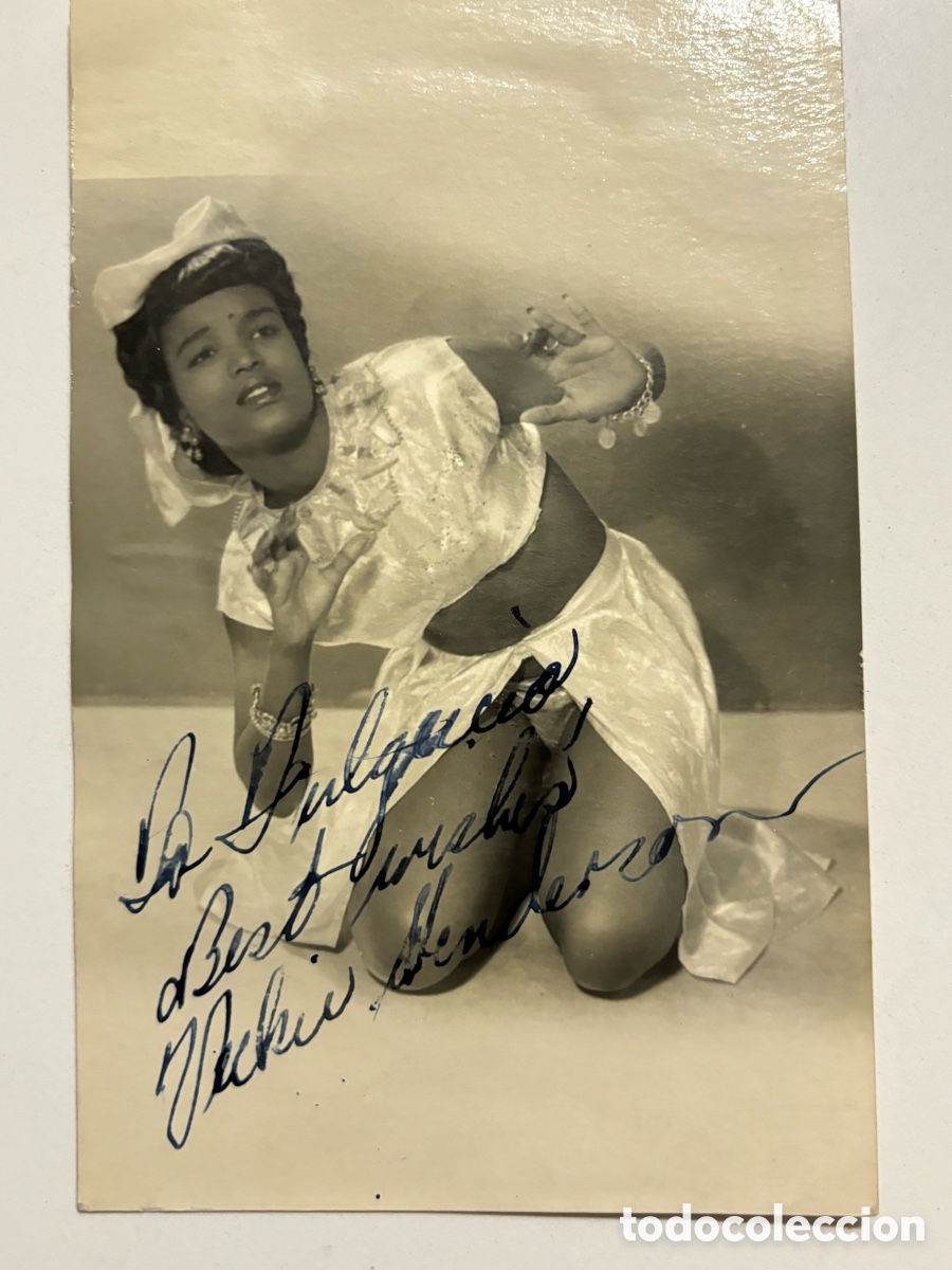 Autogramme von Musikern: Foto original con aut&oacute;grafo de vedette