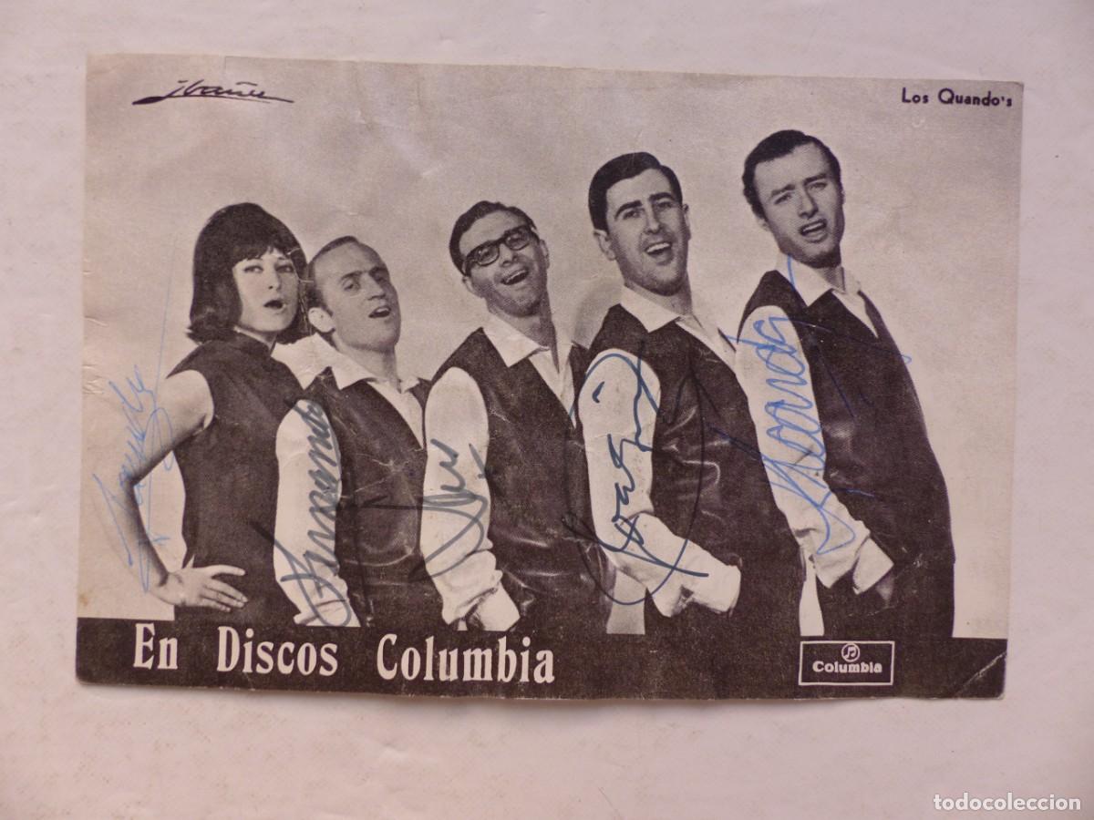 Music Autographs: LOS QUANDO'S - FOTOGRAFIA CON AUTOGRAFO ORIGINAL