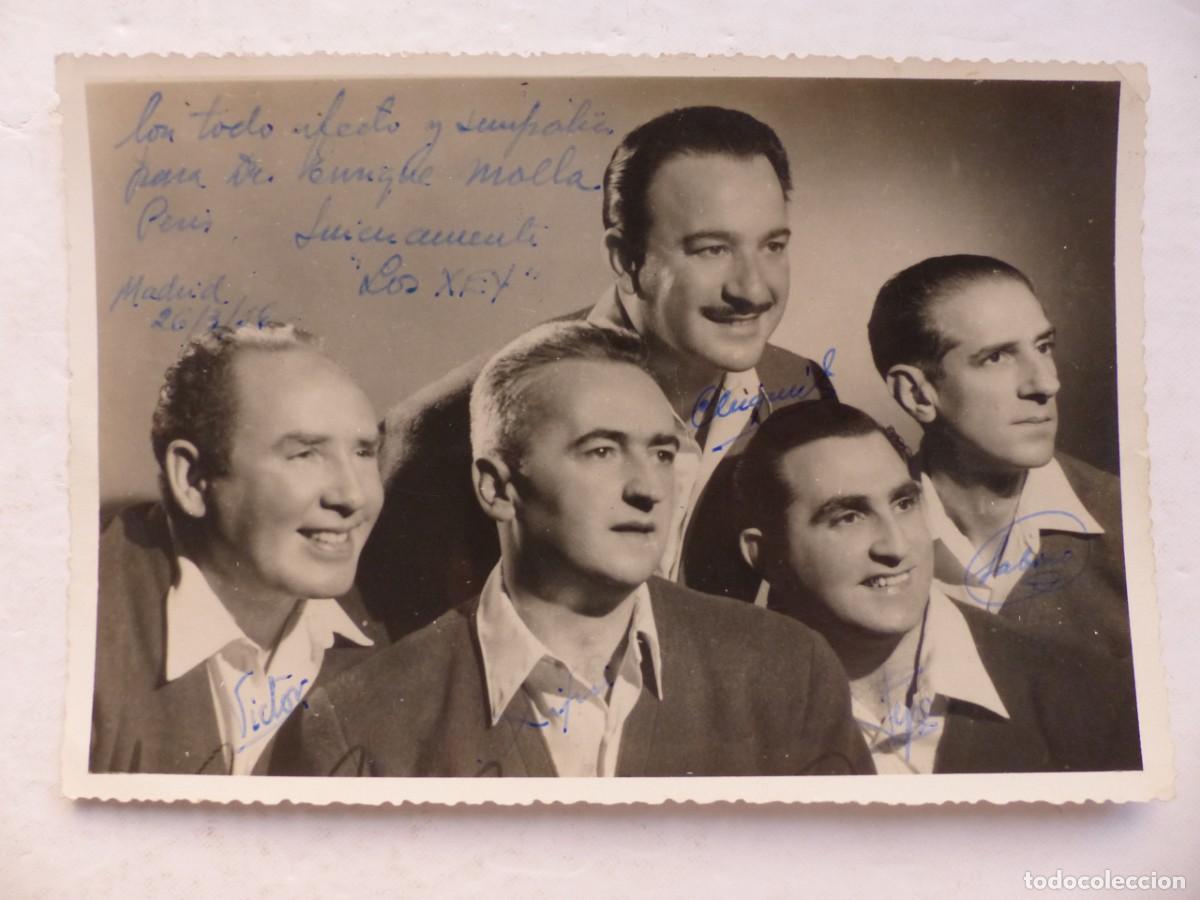 Music Autographs: LOS XEY - FOTOGRAFIA CON AUTOGRAFO ORIGINAL