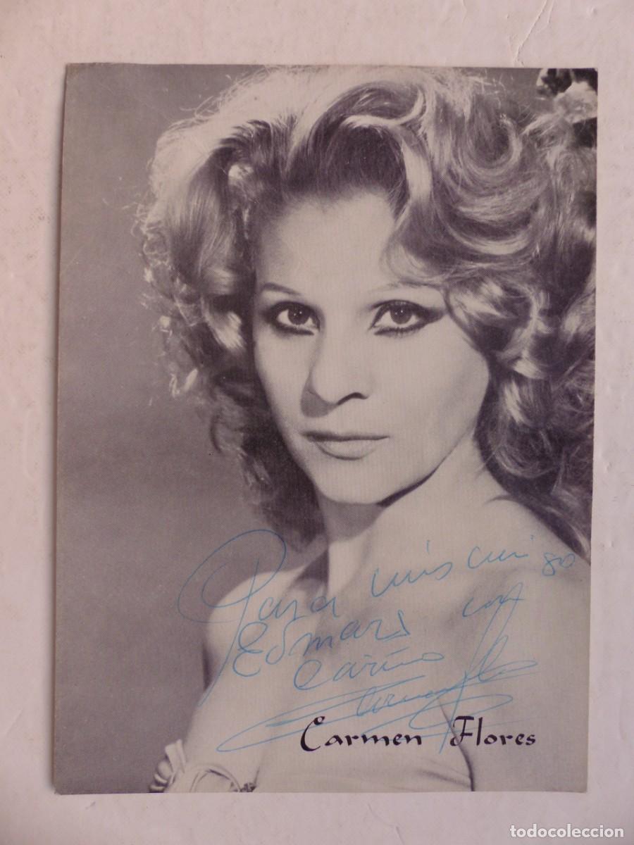 Music Autographs: CARMEN FLORES - FOTOGRAFIA CON AUTOGRAFO ORIGINAL