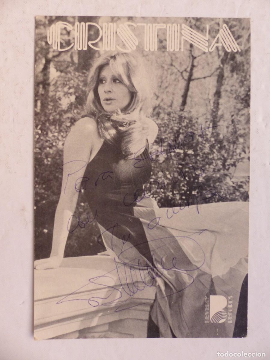 Aut&oacute;grafos antiguos de cantantes y m&uacute;sicos: CRISTINA - FOTOGRAFIA CON AUTOGRAFO ORIGINAL