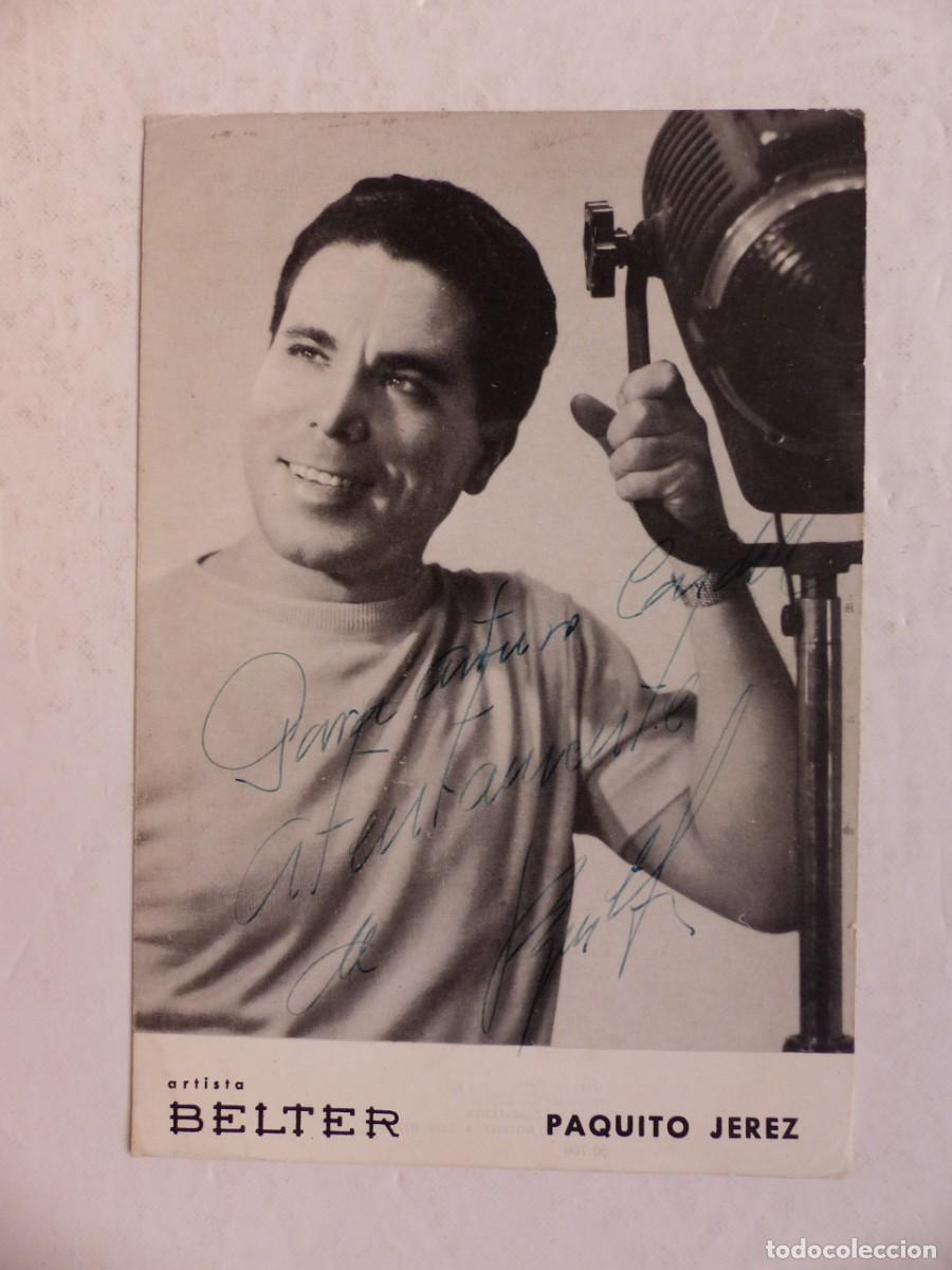 Music Autographs: PAQUITO JEREZ - FOTOGRAFIA CON AUTOGRAFO ORIGINAL Y PROGRAMA